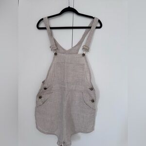 WeWoreWhat Tan Overalls Lightweight Adjustable Straps